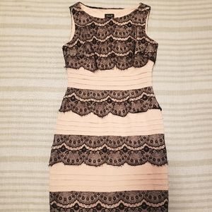 Black and Peach Dress with Lace
